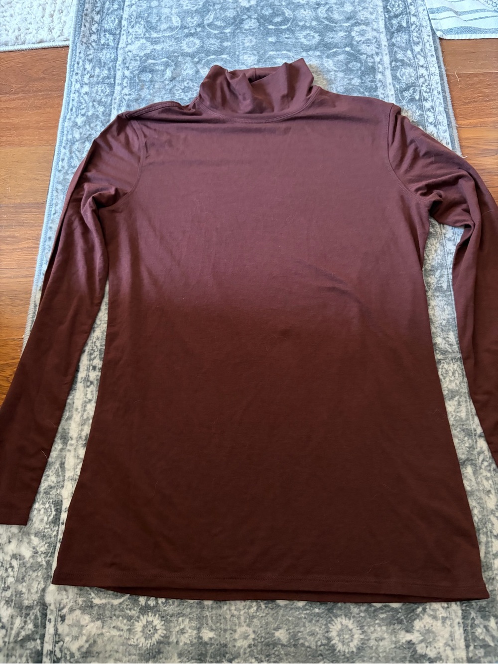 Kit and Ace Women's Burgundy Long Sleeve Turtleneck Top
